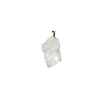 Colgante Bruto Punta Anilla Drusa Cuarzo Cristal